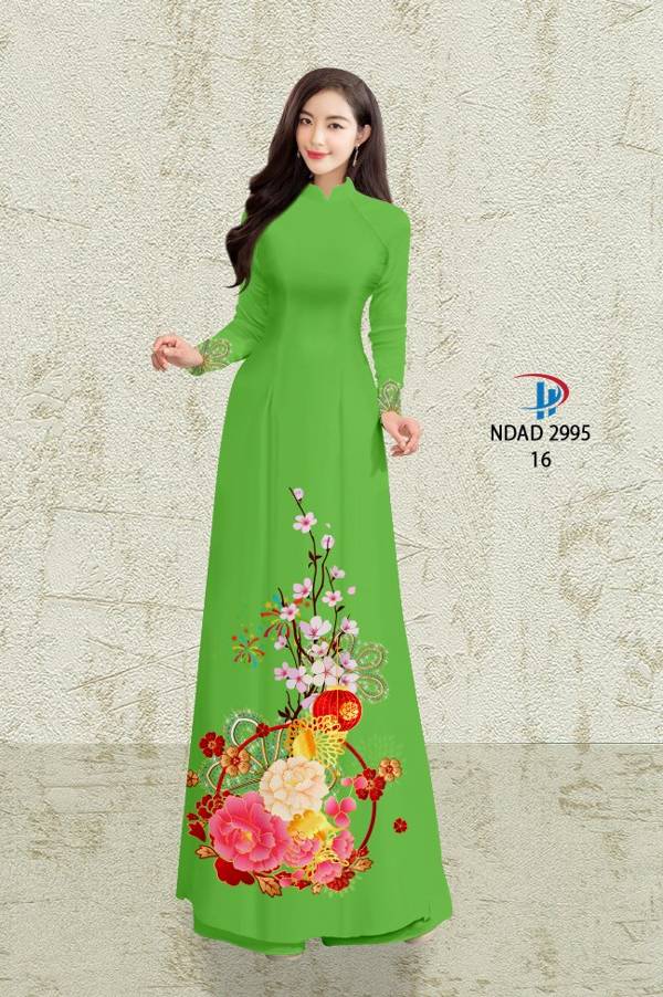 Vải Áo Dài Hoa Đào kiểu mới AD NDAD 2995