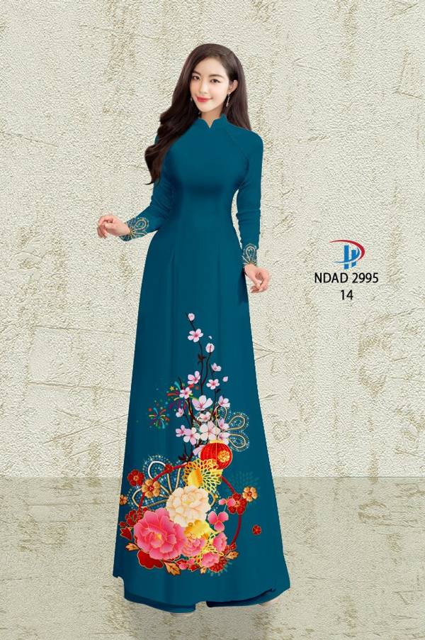 Vải Áo Dài Hoa Đào kiểu mới AD NDAD 2995
