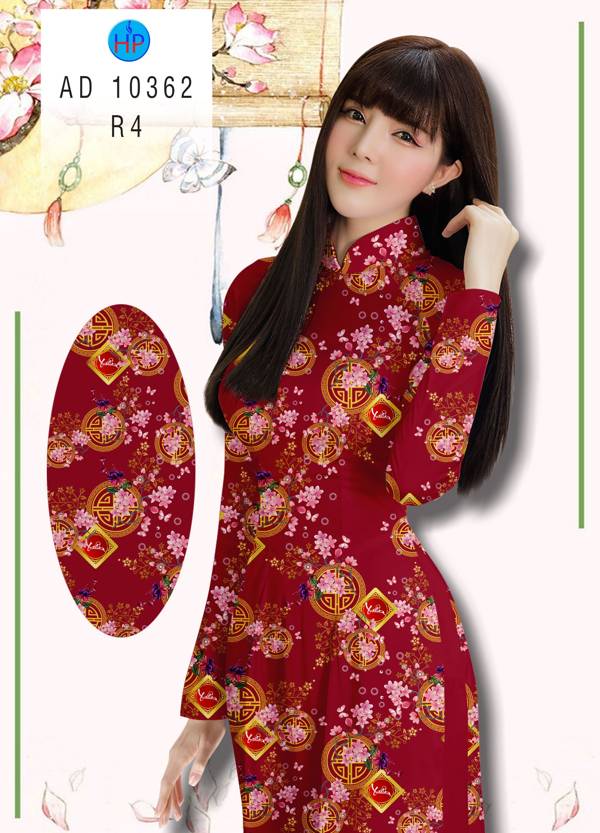 Vải Áo Dài Tết Mới mới ra AD 10362 44 Vải Áo Dài Tết Mới mới ra AD 10362