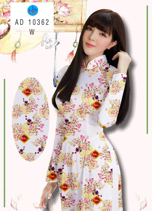 Vải Áo Dài Tết Mới mới ra AD 10362 52 Vải Áo Dài Tết Mới mới ra AD 10362