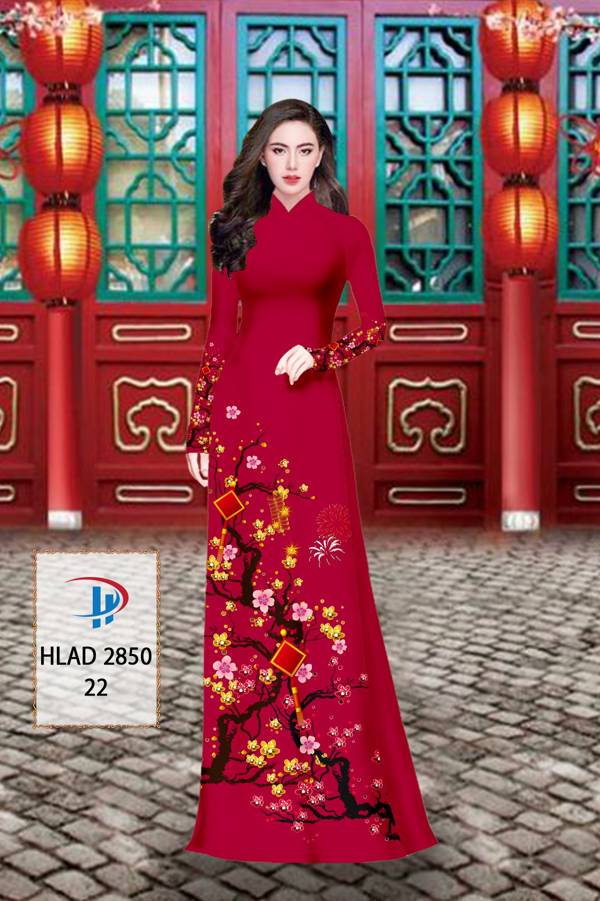Vải Áo Dài Tết Hoa Mai kiểu mới AD HLAD 2850 57 Vải Áo Dài Tết Hoa Mai kiểu mới AD HLAD 2850