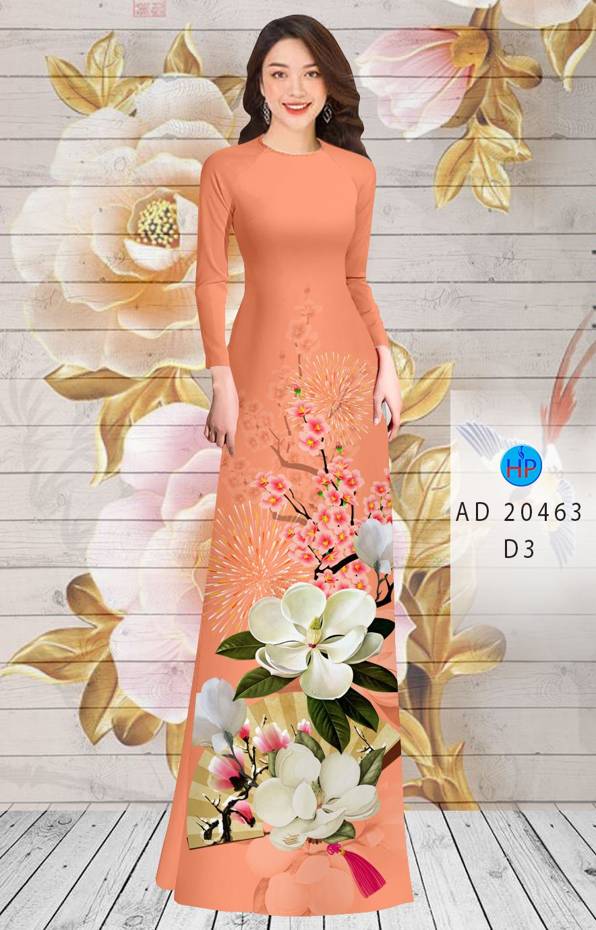Vải Áo Dài Hoa In 3D thiết kế 2021 AD 20463