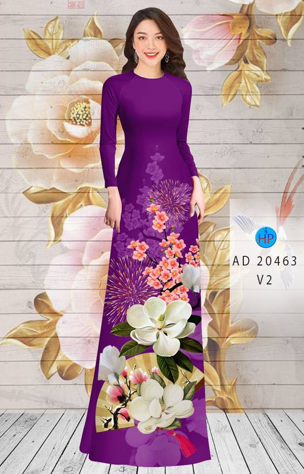 Vải Áo Dài Hoa In 3D thiết kế 2021 AD 20463