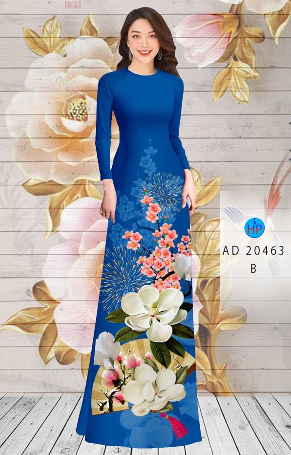 Vải Áo Dài Hoa In 3D thiết kế 2021 AD 20463