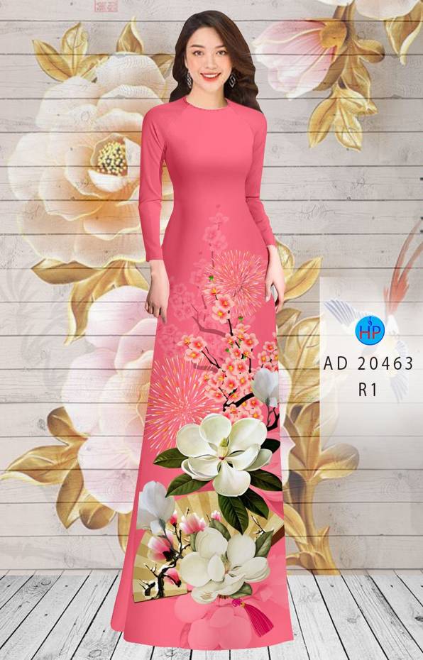 Vải Áo Dài Hoa In 3D thiết kế 2021 AD 20463