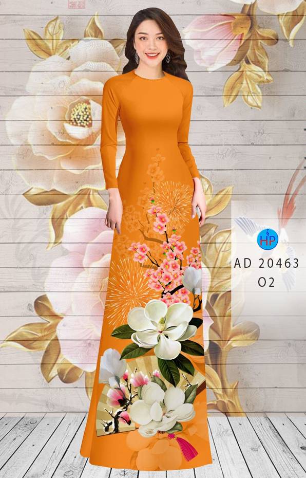 Vải Áo Dài Hoa In 3D thiết kế 2021 AD 20463