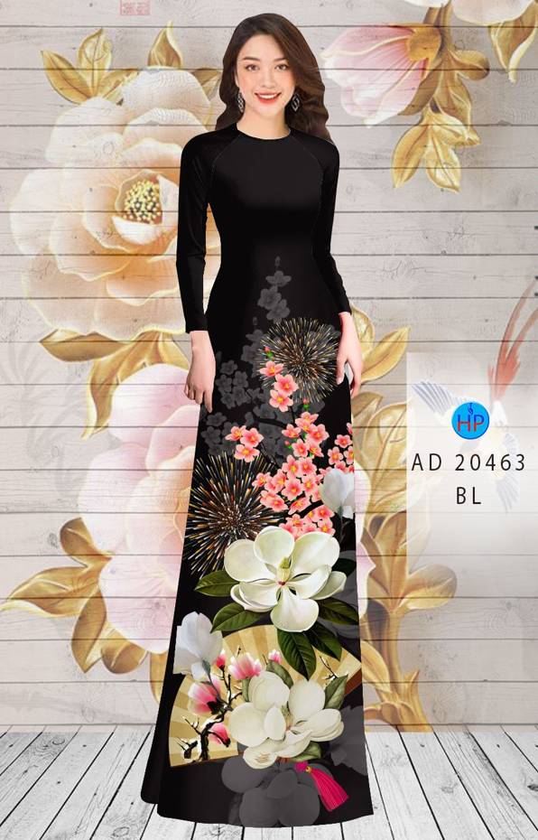 Vải Áo Dài Hoa In 3D thiết kế 2021 AD 20463