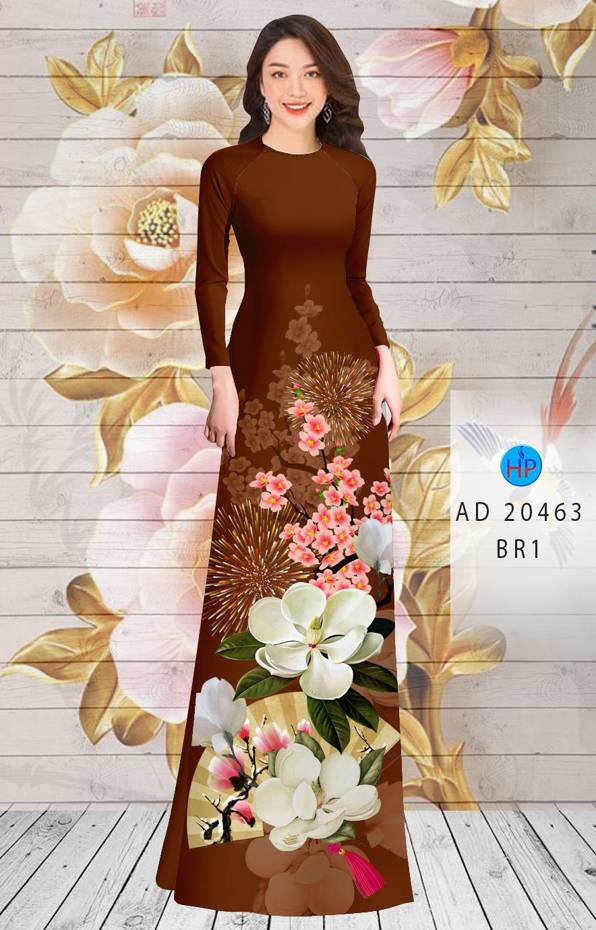 Vải Áo Dài Hoa In 3D thiết kế 2021 AD 20463