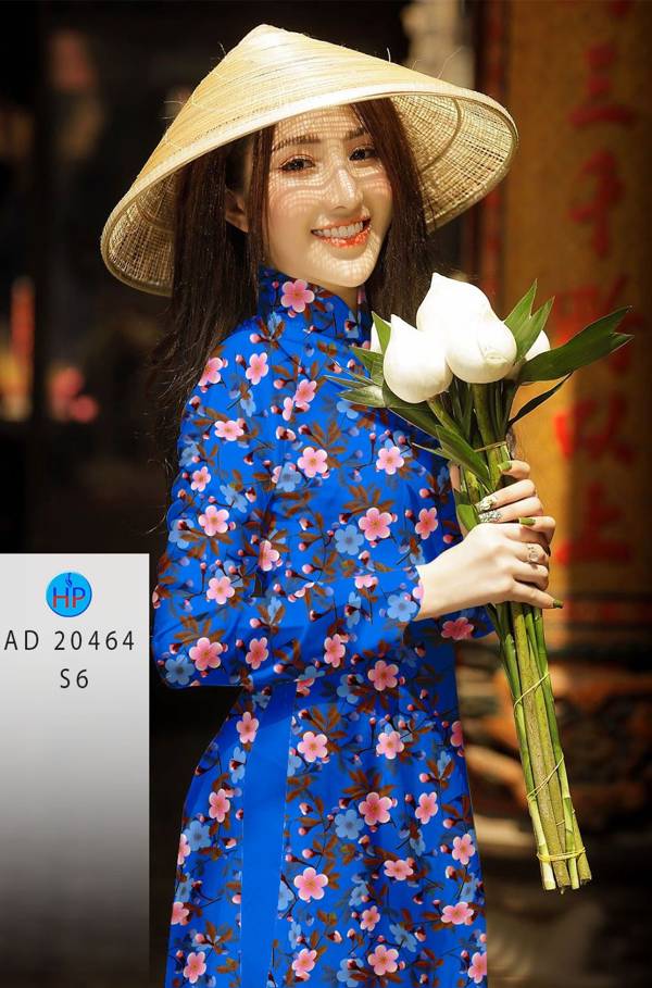 Vải Áo Dài Hoa Đều mới ra AD 20464