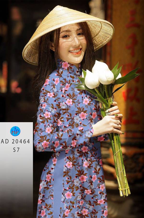 Vải Áo Dài Hoa Đều mới ra AD 20464