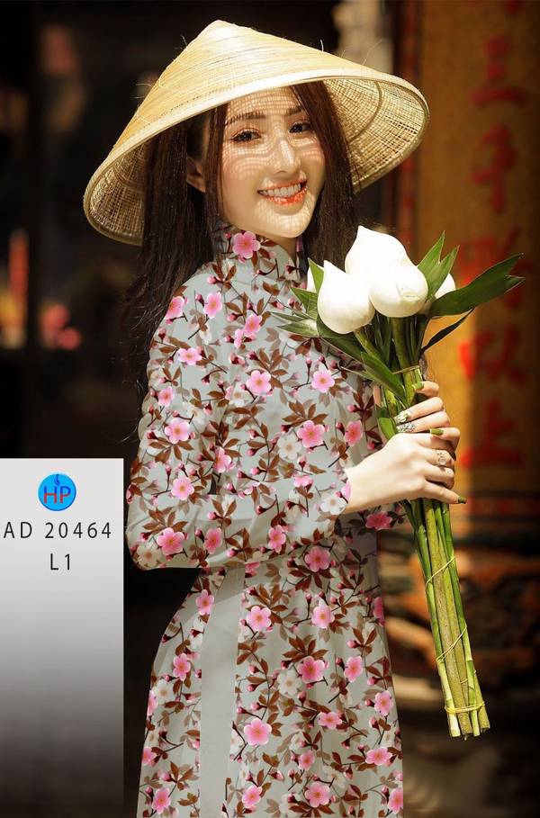 Vải Áo Dài Hoa Đều mới ra AD 20464