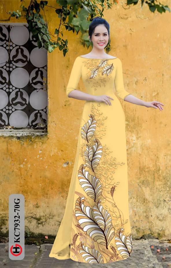 Vải Áo Dài Hình Lá mới ra AD KC7932 37 Vải Áo Dài Hình Lá mới ra AD KC7932