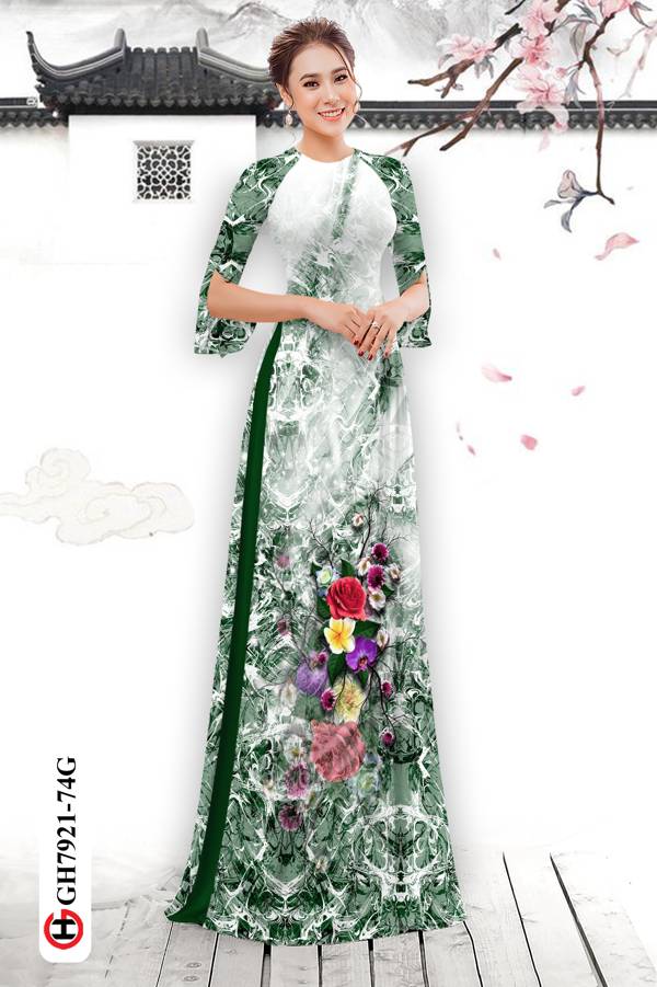 Vải Áo Dài Hoa Hồng thiết kế 2021 AD GH7921 39 Vải Áo Dài Hoa Hồng thiết kế 2021 AD GH7921