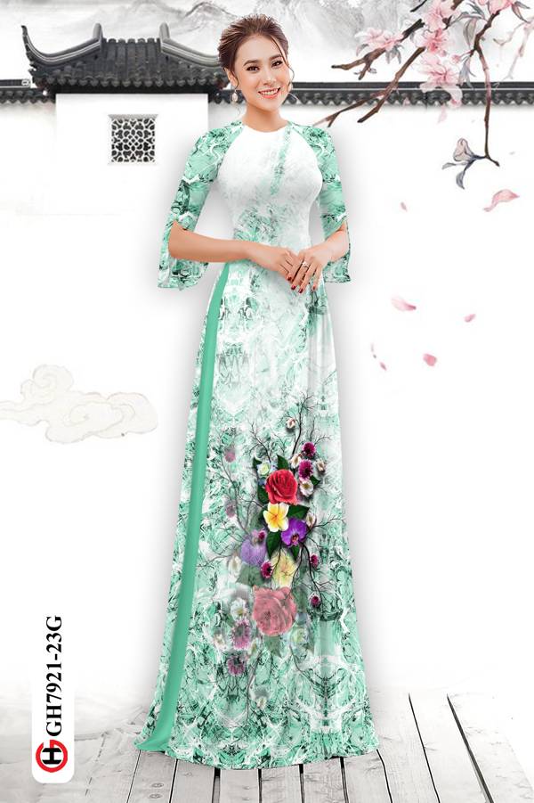 Vải Áo Dài Hoa Hồng thiết kế 2021 AD GH7921 43 Vải Áo Dài Hoa Hồng thiết kế 2021 AD GH7921