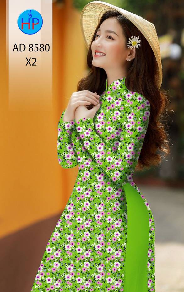 Vải Áo Dài Hoa Đều mới ra AD 8580