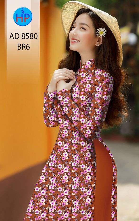 Vải Áo Dài Hoa Đều mới ra AD 8580