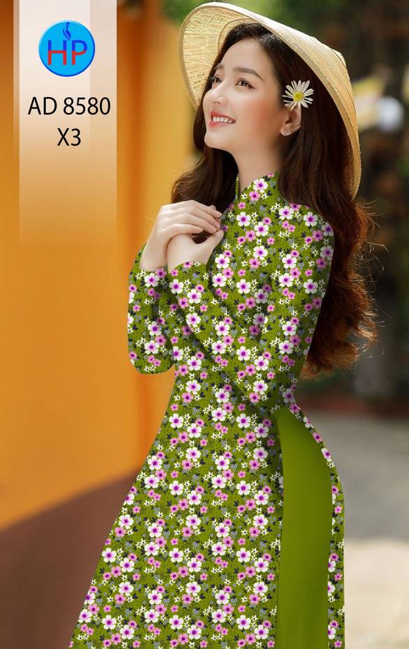 Vải Áo Dài Hoa Đều mới ra AD 8580