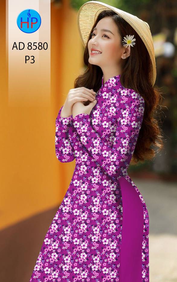 Vải Áo Dài Hoa Đều mới ra AD 8580