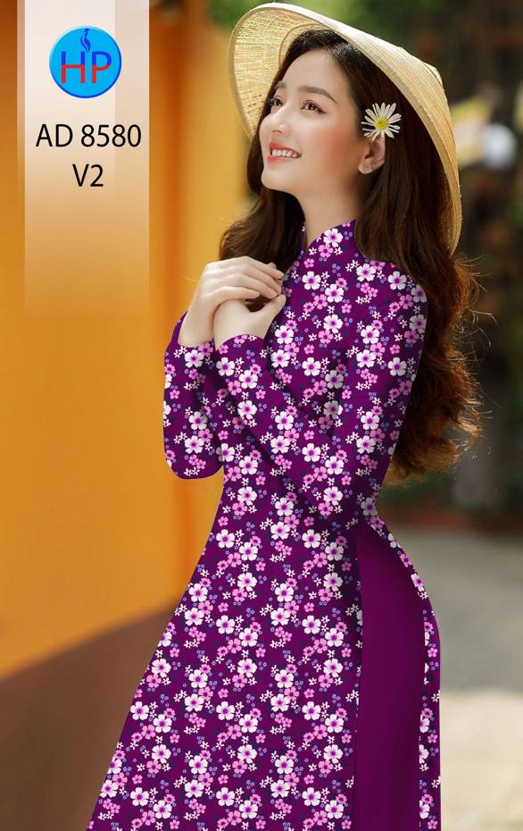 Vải Áo Dài Hoa Đều mới ra AD 8580