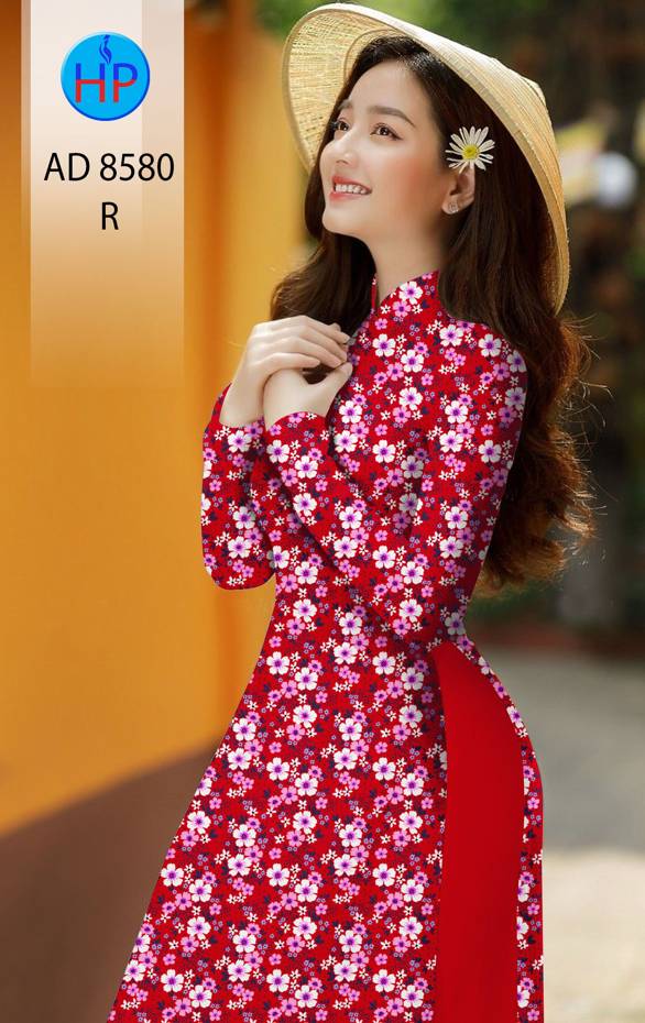 Vải Áo Dài Hoa Đều mới ra AD 8580