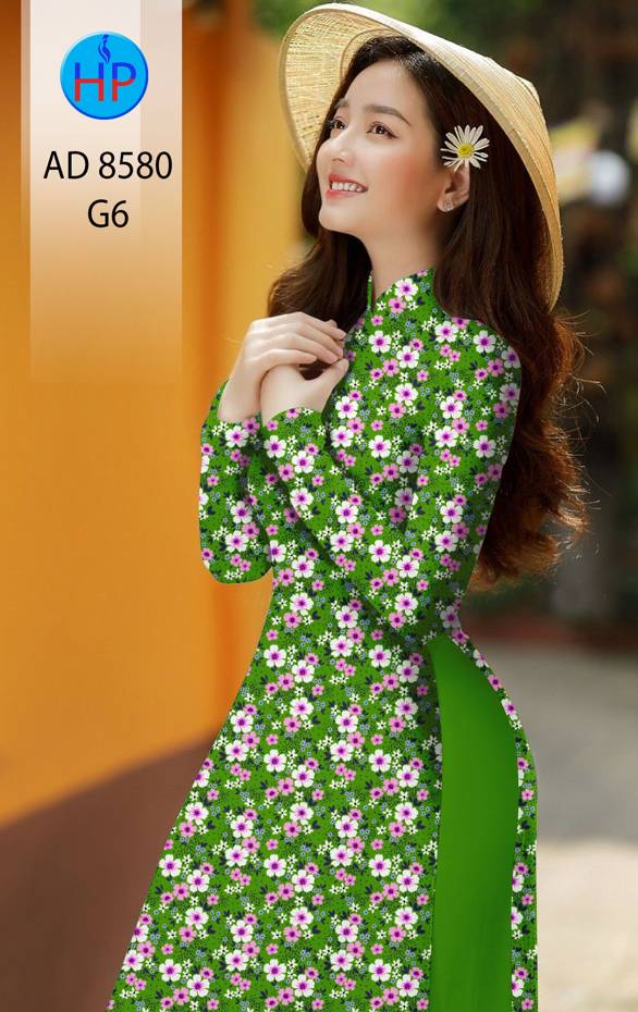Vải Áo Dài Hoa Đều mới ra AD 8580