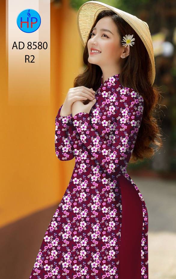 Vải Áo Dài Hoa Đều mới ra AD 8580