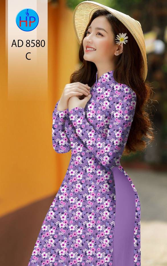 Vải Áo Dài Hoa Đều mới ra AD 8580