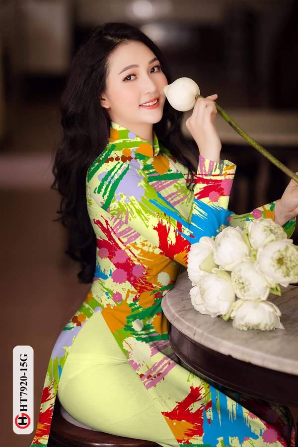 Vải Áo Dài Hoa Văn mới ra AD HT7920 32 Vải Áo Dài Hoa Văn mới ra AD HT7920