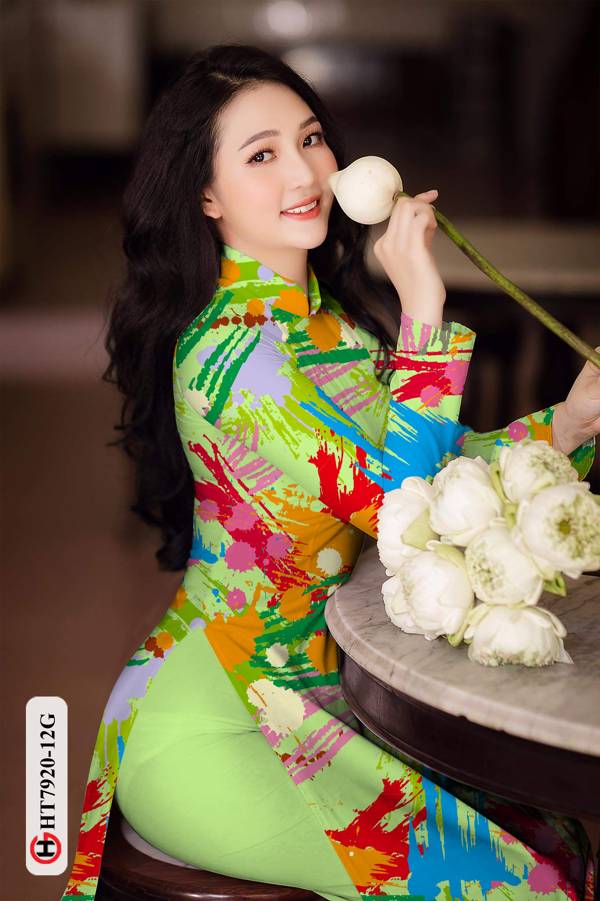 Vải Áo Dài Hoa Văn mới ra AD HT7920 33 Vải Áo Dài Hoa Văn mới ra AD HT7920