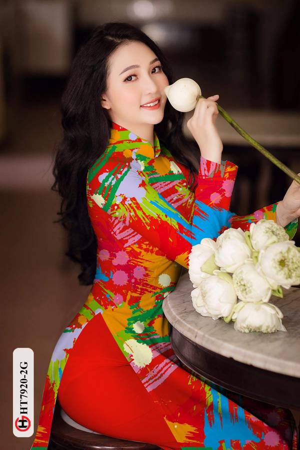 Vải Áo Dài Hoa Văn mới ra AD HT7920 35 Vải Áo Dài Hoa Văn mới ra AD HT7920