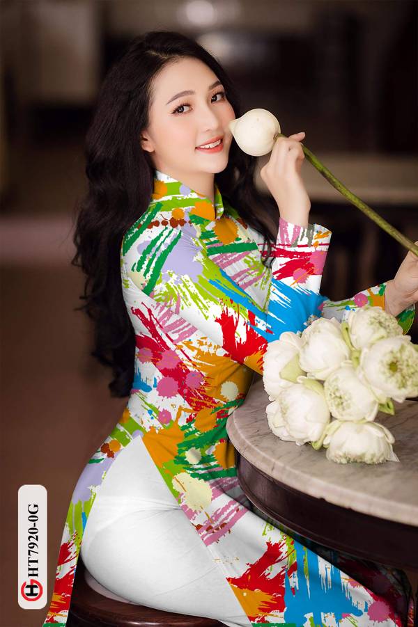 Vải Áo Dài Hoa Văn mới ra AD HT7920 34 Vải Áo Dài Hoa Văn mới ra AD HT7920