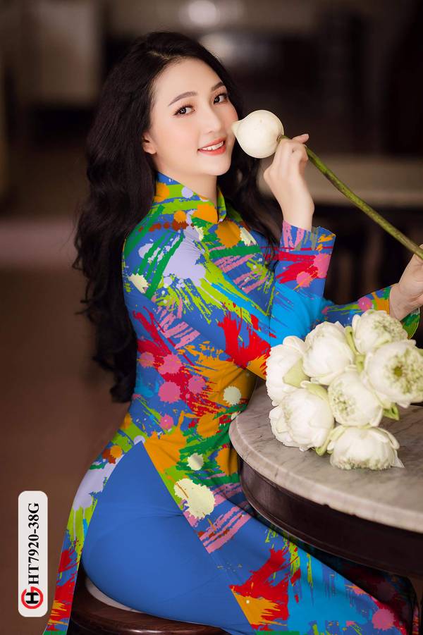 Vải Áo Dài Hoa Văn mới ra AD HT7920 40 Vải Áo Dài Hoa Văn mới ra AD HT7920