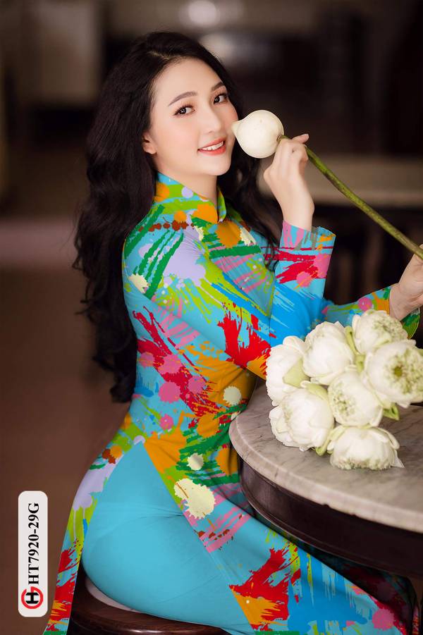 Vải Áo Dài Hoa Văn mới ra AD HT7920 41 Vải Áo Dài Hoa Văn mới ra AD HT7920