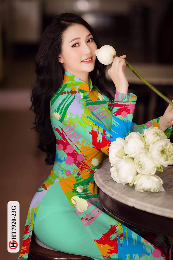 Vải Áo Dài Hoa Văn mới ra AD HT7920 43 Vải Áo Dài Hoa Văn mới ra AD HT7920