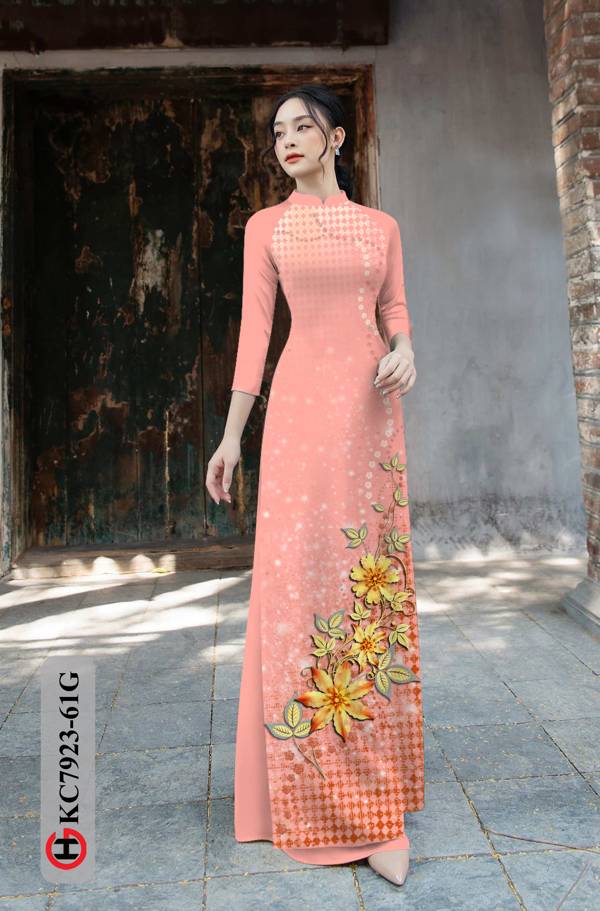 Vải Áo Dài Hoa In 3D kiểu mới AD KC7923