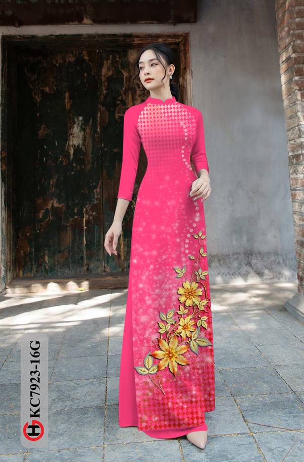 Vải Áo Dài Hoa In 3D kiểu mới AD KC7923