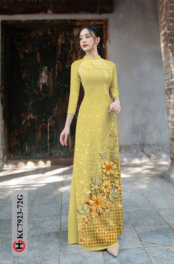 Vải Áo Dài Hoa In 3D kiểu mới AD KC7923