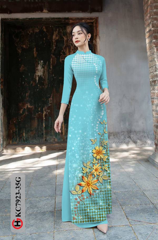 Vải Áo Dài Hoa In 3D kiểu mới AD KC7923