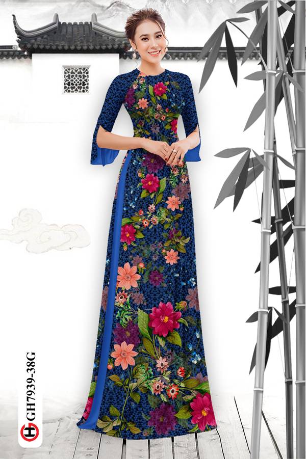 Vải Áo Dài Hoa In 3D mới ra AD GH7939 31 Vải Áo Dài Hoa In 3D mới ra AD GH7939