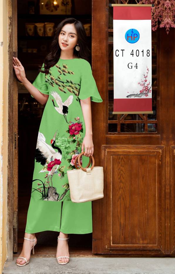 Vải Áo Dài Chim Hạc mới ra AD CT4018
