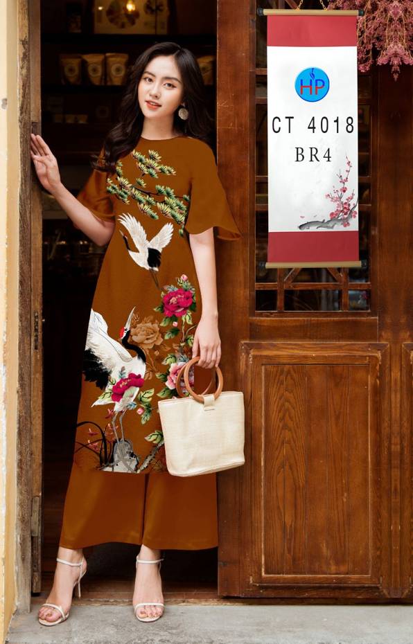 Vải Áo Dài Chim Hạc mới ra AD CT4018