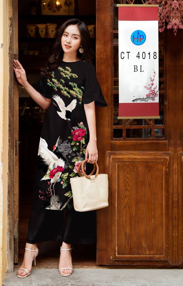 Vải Áo Dài Chim Hạc mới ra AD CT4018