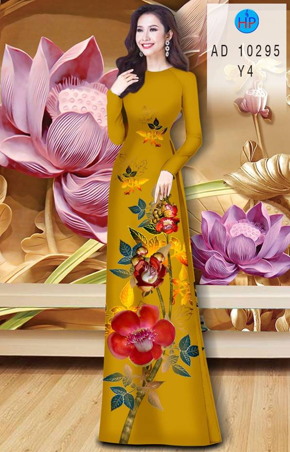 Vải Áo Dài Hoa In 3D mới ra AD 10295 29 Vải Áo Dài Hoa In 3D mới ra AD 10295
