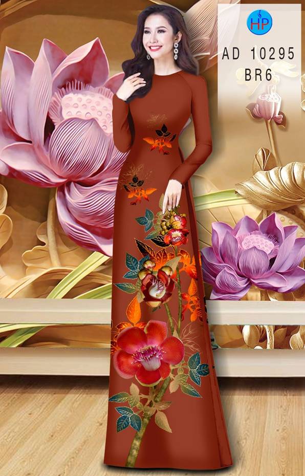 Vải Áo Dài Hoa In 3D mới ra AD 10295 31 Vải Áo Dài Hoa In 3D mới ra AD 10295
