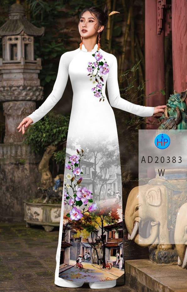 Vải Áo Dài Phong Cảnh kiểu mới AD 20383 27 Vải Áo Dài Phong Cảnh kiểu mới AD 20383