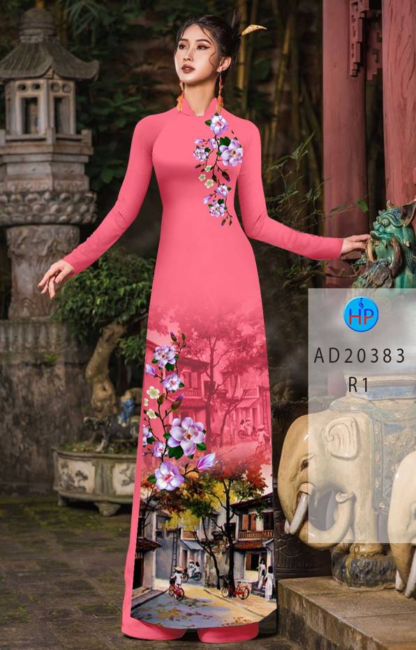 Vải Áo Dài Phong Cảnh kiểu mới AD 20383 32 Vải Áo Dài Phong Cảnh kiểu mới AD 20383
