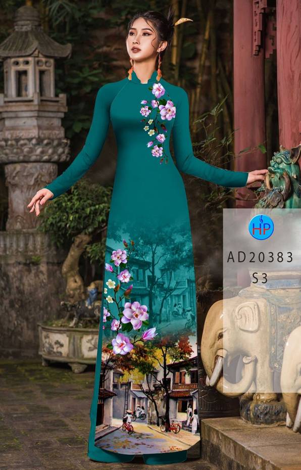 Vải Áo Dài Phong Cảnh kiểu mới AD 20383 31 Vải Áo Dài Phong Cảnh kiểu mới AD 20383
