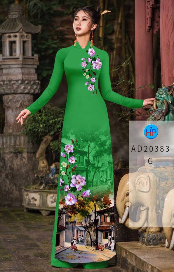 Vải Áo Dài Phong Cảnh kiểu mới AD 20383 36 Vải Áo Dài Phong Cảnh kiểu mới AD 20383