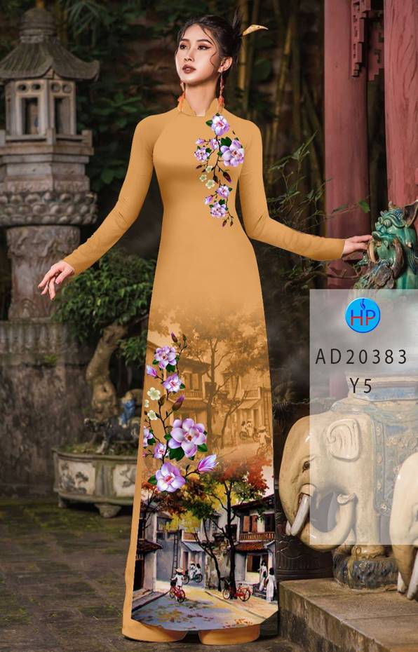 Vải Áo Dài Phong Cảnh kiểu mới AD 20383 37 Vải Áo Dài Phong Cảnh kiểu mới AD 20383