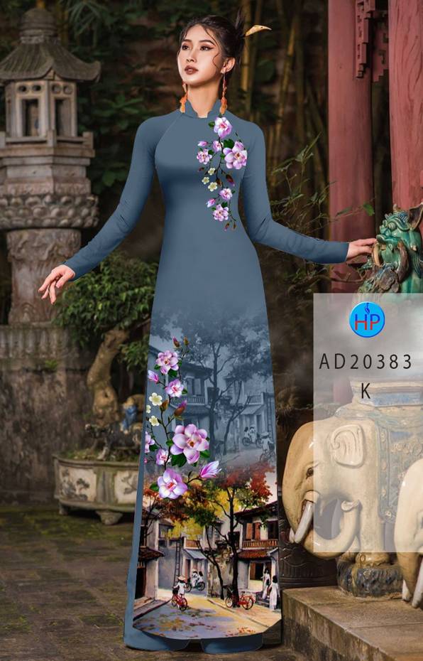 Vải Áo Dài Phong Cảnh kiểu mới AD 20383 35 Vải Áo Dài Phong Cảnh kiểu mới AD 20383